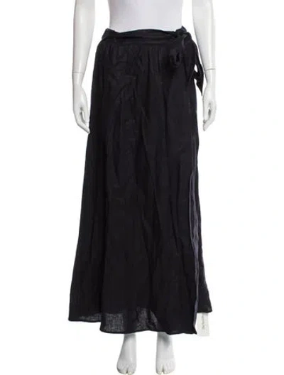 Pre-owned Reformation Linen Midi Length Skirt In Blue