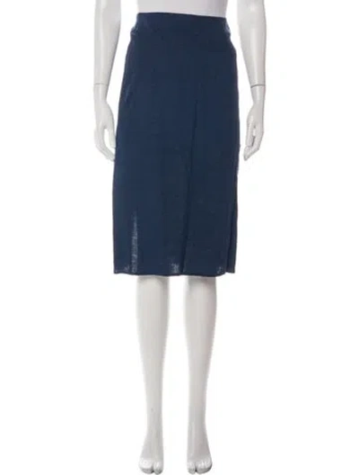Pre-owned Reformation Linen Midi Length Skirt In Green