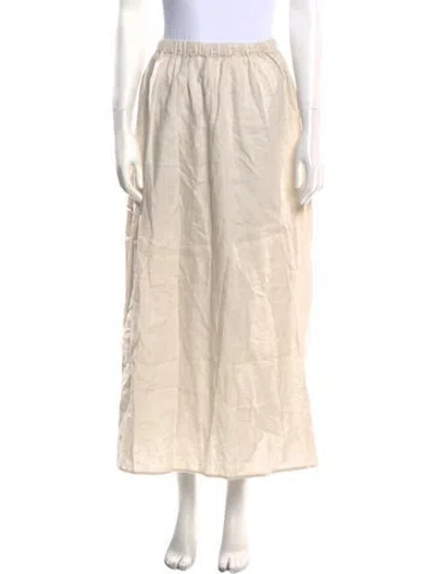 Pre-owned Reformation Linen Midi Length Skirt In Neutral
