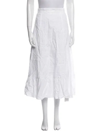 Pre-owned Reformation Linen Midi Length Skirt In Neutral