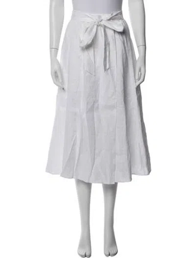 Pre-owned Reformation Linen Midi Length Skirt In Neutral