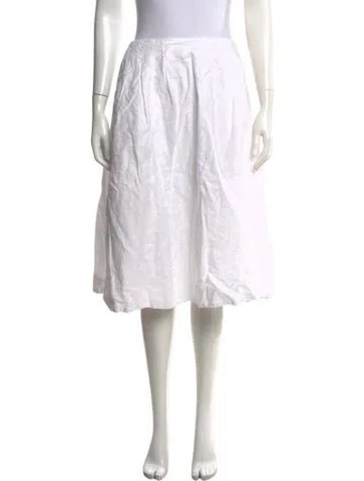 Pre-owned Reformation Linen Midi Length Skirt In Neutrals