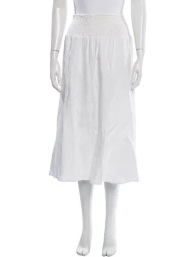 Pre-owned Reformation Linen Midi Length Skirt In Neutrals