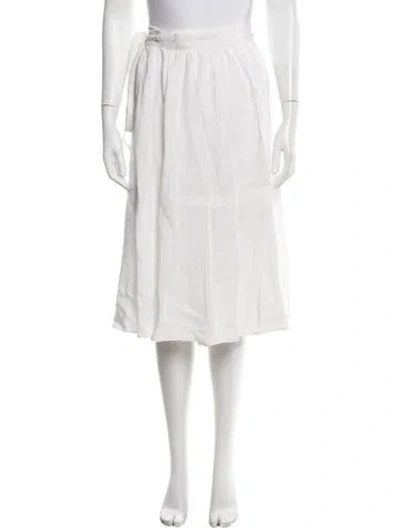 Pre-owned Reformation Linen Midi Length Skirt In Neutrals
