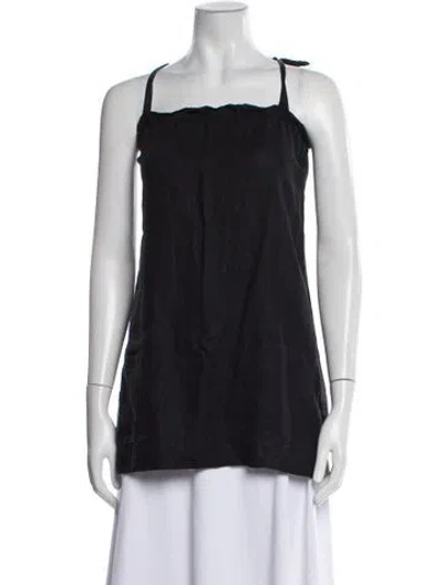 Pre-owned Reformation Linen Mini Dress In Black