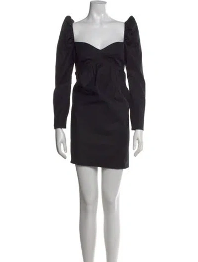 Pre-owned Reformation Linen Mini Dress In Black