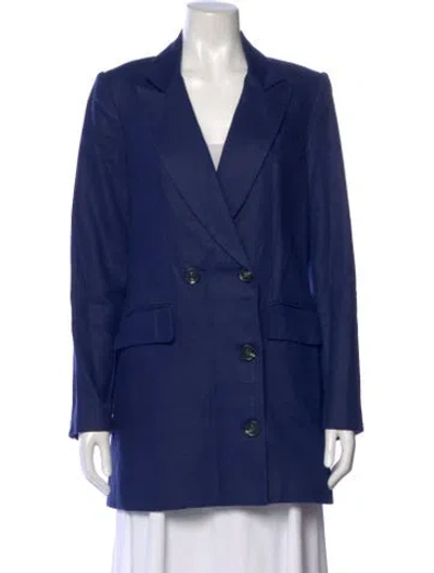 Pre-owned Reformation Linen Mini Dress In Blue