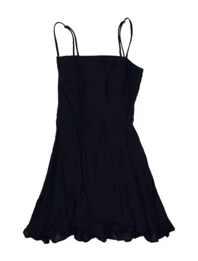 Pre-owned Reformation Linen Mini Dress In Blue