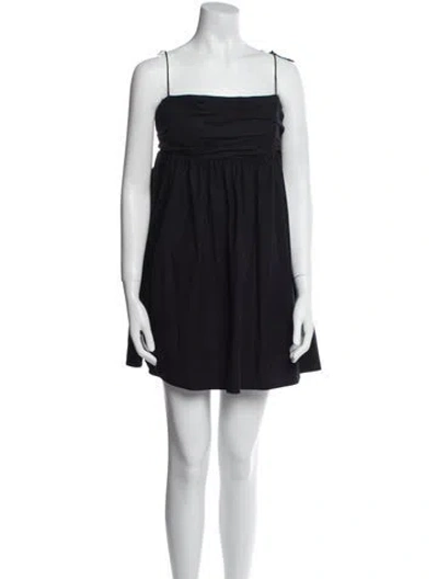 Pre-owned Reformation Linen Mini Dress In Blue