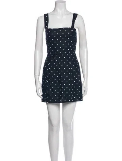 Pre-owned Reformation Linen Mini Dress In Blue