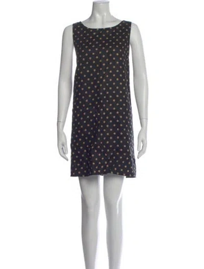 Pre-owned Reformation Linen Mini Dress In Blue