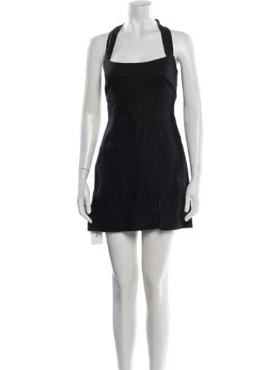 Pre-owned Reformation Linen Mini Dress In Blue