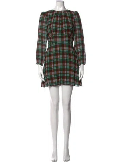 Pre-owned Reformation Linen Mini Dress In Brown