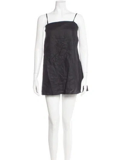 Pre-owned Reformation Linen Mini Dress In Gray