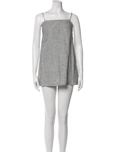 Pre-owned Reformation Linen Mini Dress In Gray