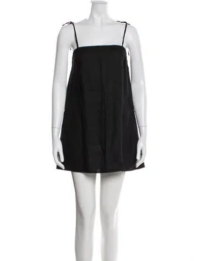 Pre-owned Reformation Linen Mini Dress In Gray