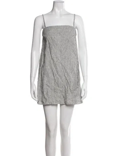 Pre-owned Reformation Linen Mini Dress In Gray