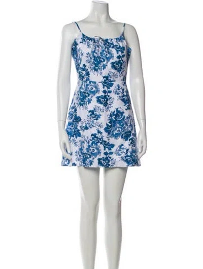 Pre-owned Reformation Linen Mini Dress In Multi