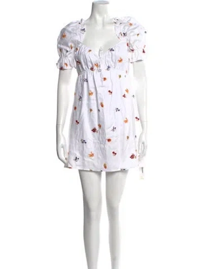 Pre-owned Reformation Linen Mini Dress In Multi