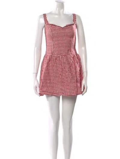 Pre-owned Reformation Linen Mini Dress In Multi