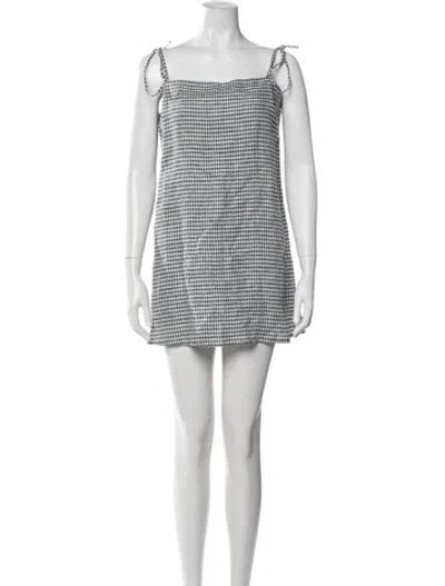 Pre-owned Reformation Linen Mini Dress In Multi
