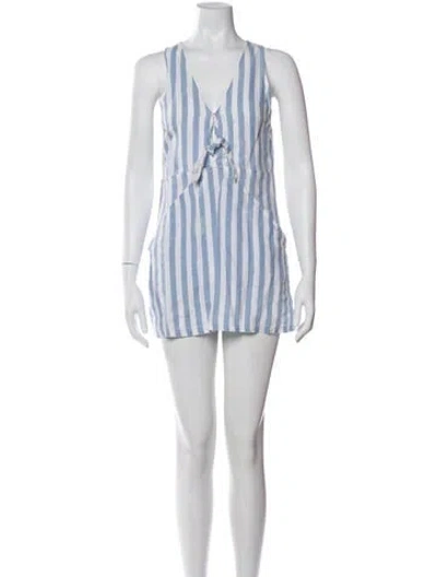 Pre-owned Reformation Linen Mini Dress In Multi