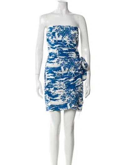 Pre-owned Reformation Linen Mini Dress In Multi