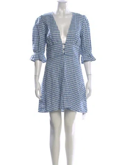 Pre-owned Reformation Linen Mini Dress In Multi