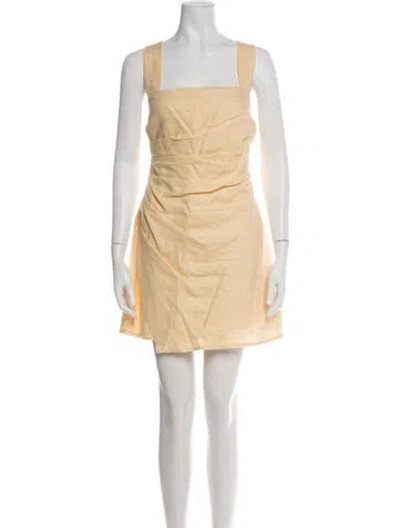 Pre-owned Reformation Linen Mini Dress In Multi