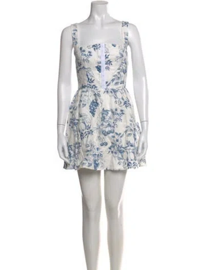 Pre-owned Reformation Linen Mini Dress In Multi