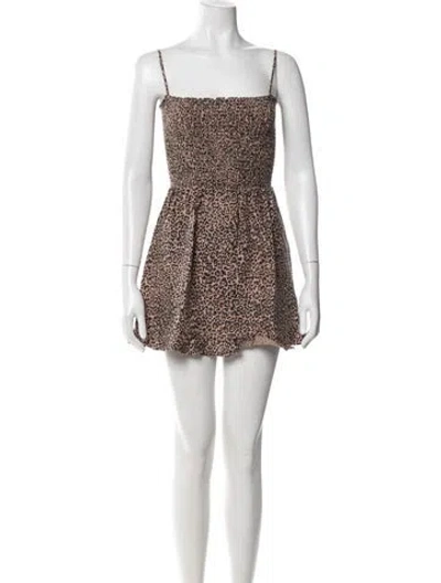 Pre-owned Reformation Linen Mini Dress In Multi