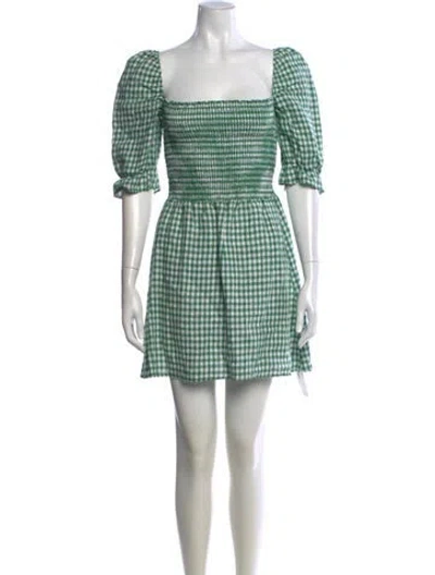 Pre-owned Reformation Linen Mini Dress In Multi