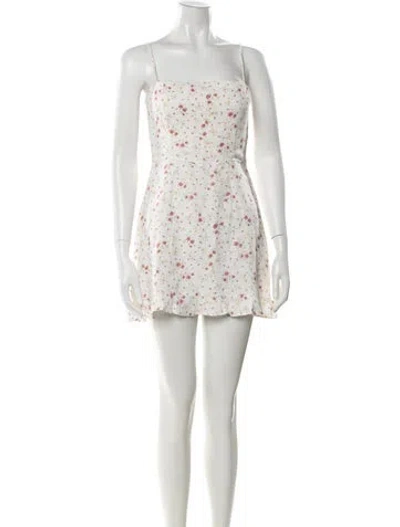 Pre-owned Reformation Linen Mini Dress In Multi
