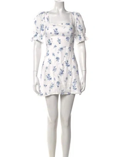 Pre-owned Reformation Linen Mini Dress In Multi
