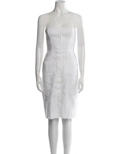Pre-owned Reformation Linen Mini Dress In Neutral