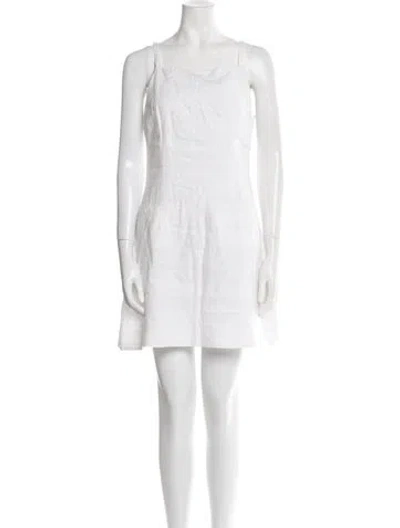 Pre-owned Reformation Linen Mini Dress In Neutral