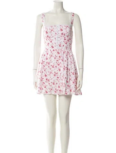 Pre-owned Reformation Linen Mini Dress In Neutral