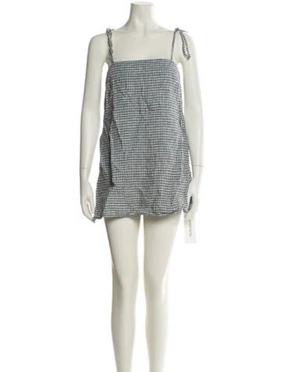 Pre-owned Reformation Linen Mini Dress In Neutral