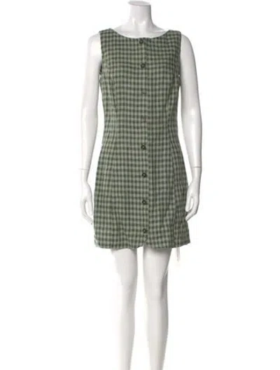 Pre-owned Reformation Linen Mini Dress In Neutral