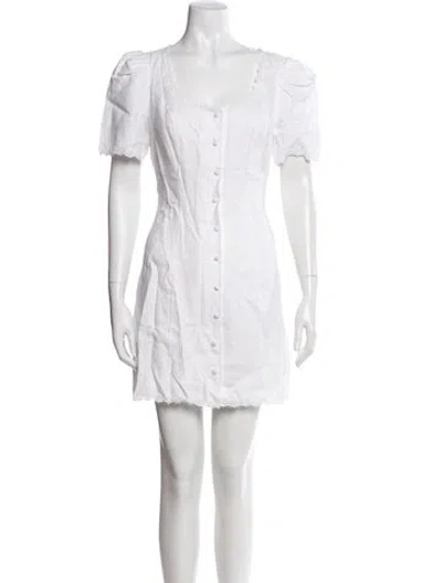 Pre-owned Reformation Linen Mini Dress In Neutral