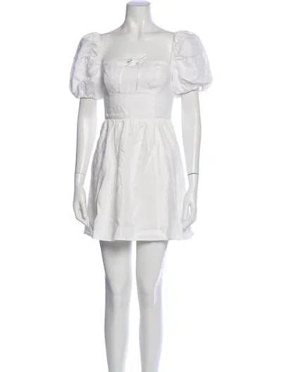 Pre-owned Reformation Linen Mini Dress In Neutral