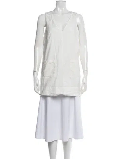 Pre-owned Reformation Linen Mini Dress In Neutral