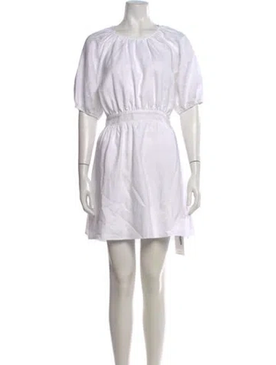 Pre-owned Reformation Linen Mini Dress In Neutral
