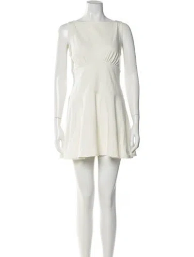 Pre-owned Reformation Linen Mini Dress In Neutral