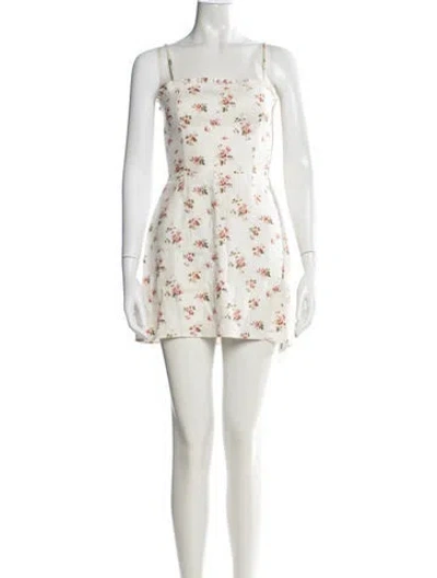 Pre-owned Reformation Linen Mini Dress In Neutral