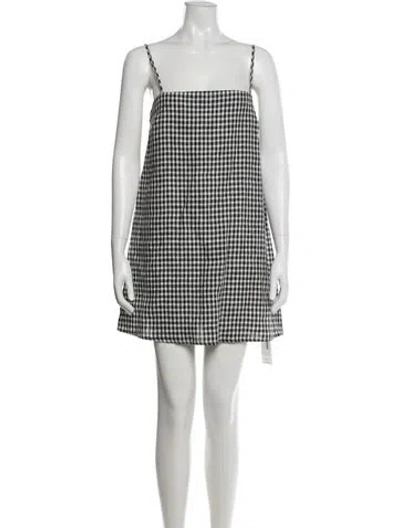 Pre-owned Reformation Linen Mini Dress In Neutral