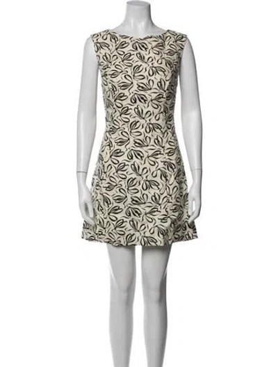 Pre-owned Reformation Linen Mini Dress In Neutral