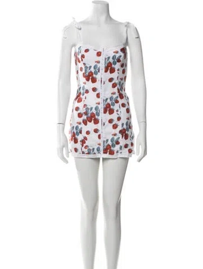 Pre-owned Reformation Linen Mini Dress In Neutrals