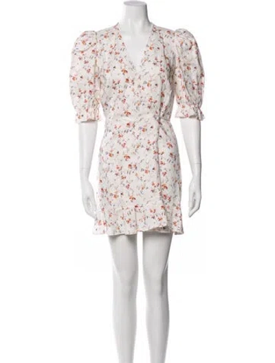 Pre-owned Reformation Linen Mini Dress In Orange