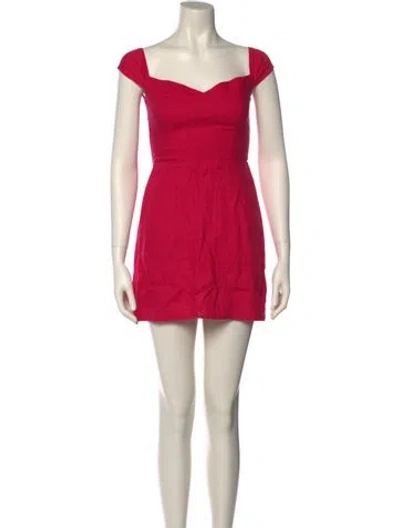 Pre-owned Reformation Linen Mini Dress In Pink
